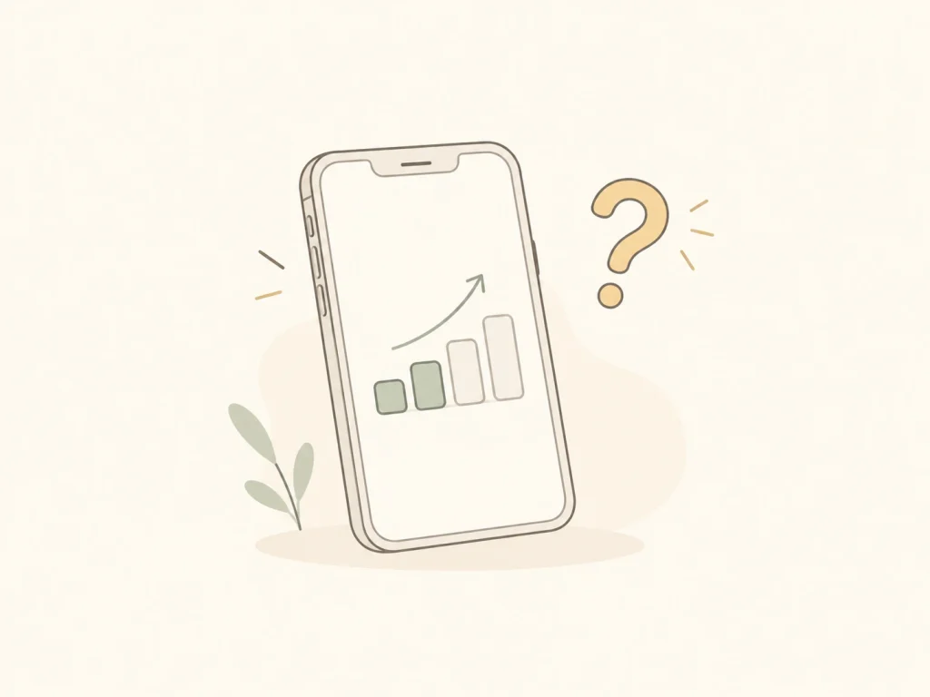 Speakのレベルチェックや開始レベルをイメージしたスマホの線画イラスト